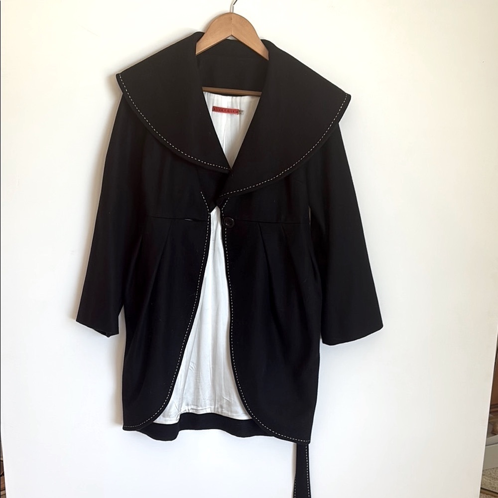 Alice + Olivia Black Women's Coat - Picture 2 of 5